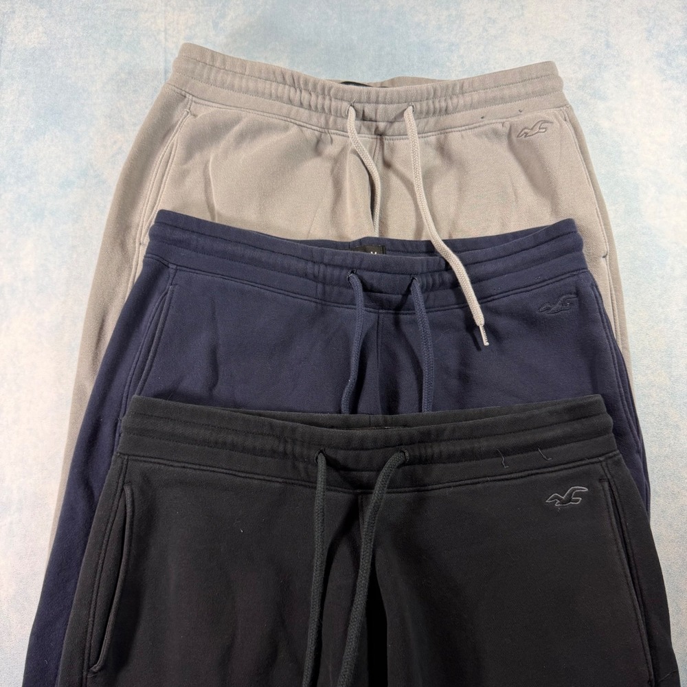 Hollister Joggers Mens Medium Multicolor Good Lot of 3 Fleece Sweatpants